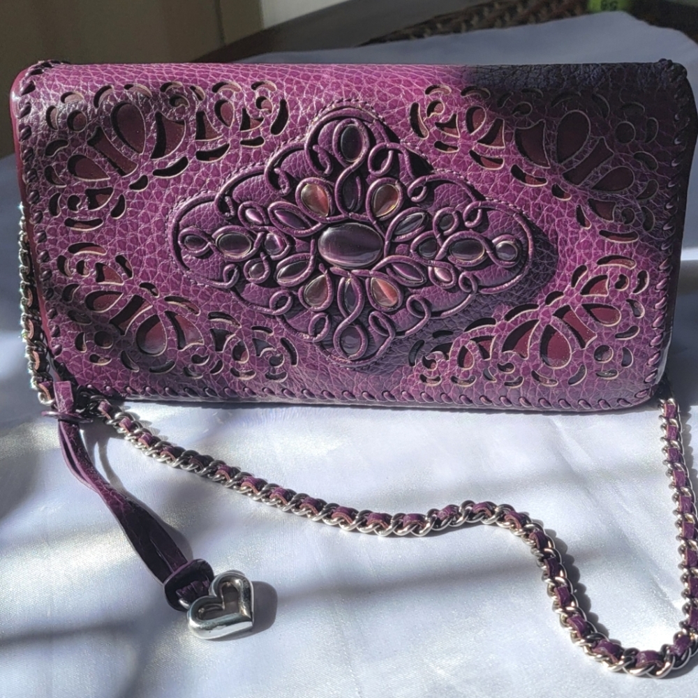 Brighton Anju Masterpiece Jeweled Leather Shoulder Bag